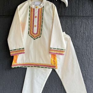 off printed cotton kurta set for boys