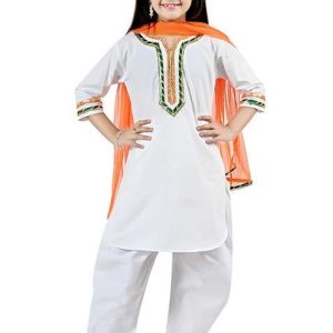 multicolor tiranga rayon kurta set for girls