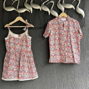 multi clour strap dress for girls