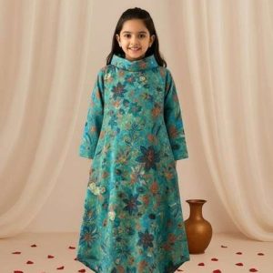 girls multicolor floral print cotton dress